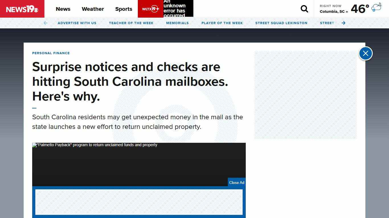 South Carolina to mail unclaimed money checks starting week of May 5 | wltx.com